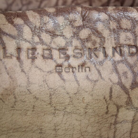 Liebeskind Berlin Distressed Leather Shoulder Bag | Textured Rosewood Satchel - Picture 9 of 10